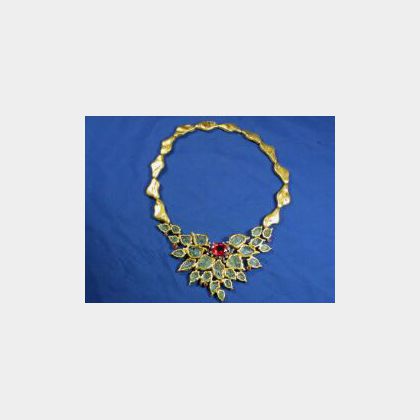 18kt Gold and Gem-set Necklace
