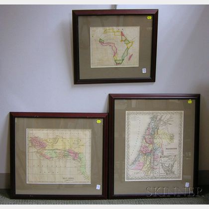 Five Miscellaneous Framed Maps