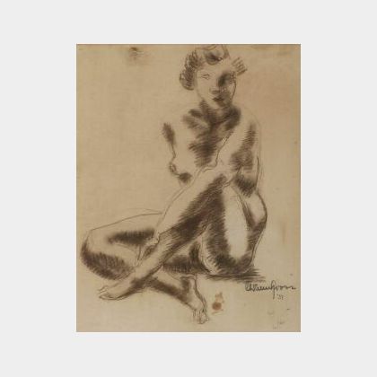 Chaim Gross (American, 1904-1991) Female Nude Study