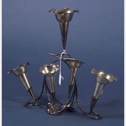 Electroplated Five Vase Centerpiece