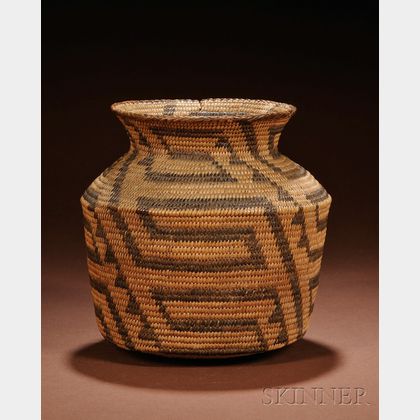 Southwest Coiled Basketry Jar