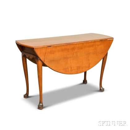 Queen Anne Tiger Maple Drop-leaf Table