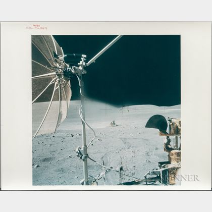 Apollo 16, Lunar Surface and Equipment, Three Photographs.