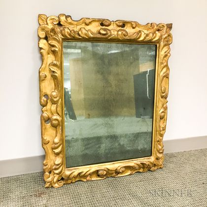 Baroque-style Carved Gilt-gesso Mirror