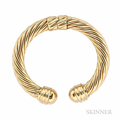 18kt Gold Cable Bracelet, David Yurman