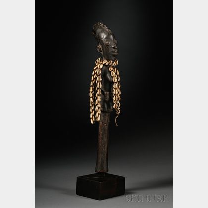 Yoruba Carved Wood Staff