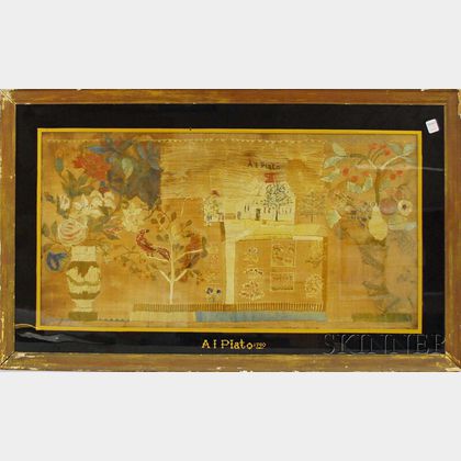 Framed 18th Century Needlework Panel