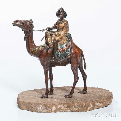 Franz Bergman Cold-painted Bronze Rider on Camel