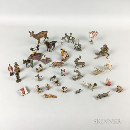 Group of Viennese Miniature Cold-painted Bronzes