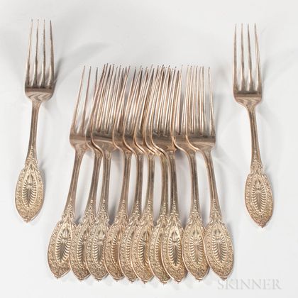 Twelve Sterling Silver Dinner Forks