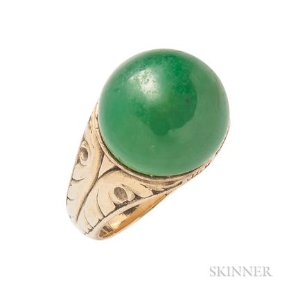 14kt Gold and Jadeite Ring