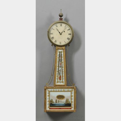 Federal Mahogany and Gilt-gesso Patent Timepiece