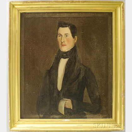American School, 19th Century Portrait of a Young Man.