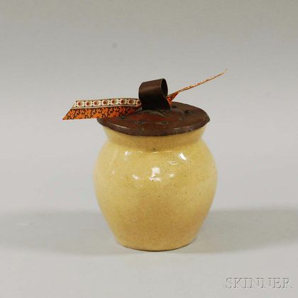 Roycroft Pottery Vase with Copper Lid