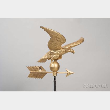 Molded Gilt Copper Eagle Weathervane