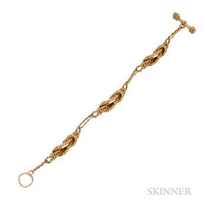 14kt Gold "Nantucket Knot" Bracelet, Heidi Weddendorf