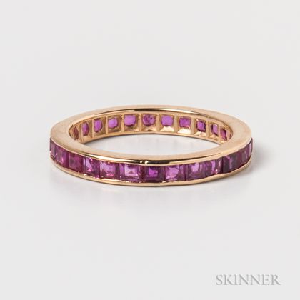 14kt Gold and Ruby Eternity Band