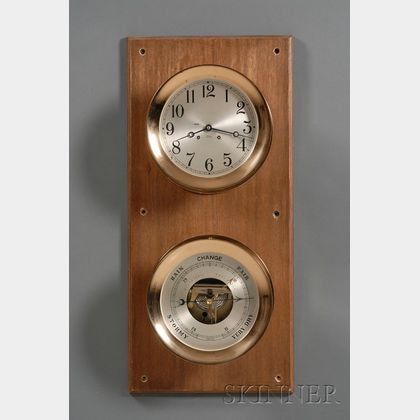 Brass Finished Ship's Bell Barometer