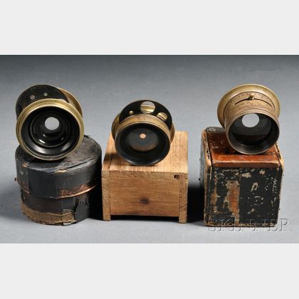 Three Brass Large Format Lenses