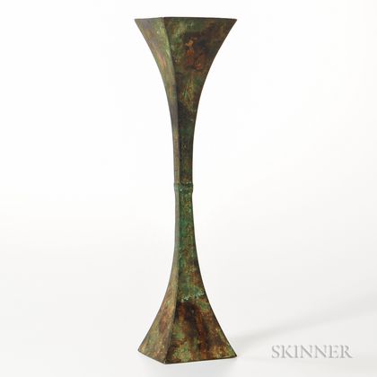 Bronze Gu -shape Vase