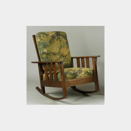 Quaint Arts & Crafts Morris Rocking Chair