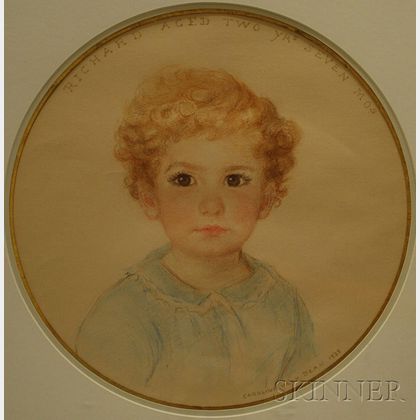 Caroline Van Hook Bean (American, 1879-1980) Portrait of Richard, Aged Two Years Seven Months.