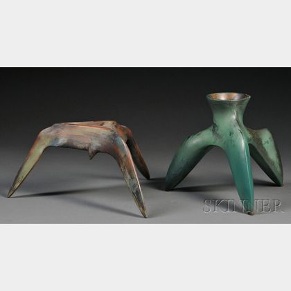 Richard Hirsh Pottery Vessel and Stand