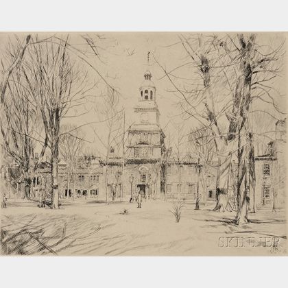 Childe Hassam (American, 1859-1935) Independence Hall