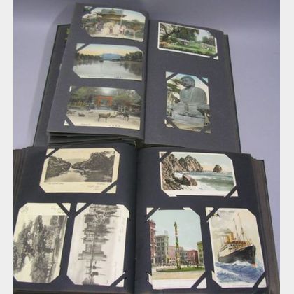 Two Early 20th Century Postcard Albums
