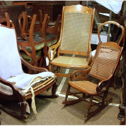 Eight Victorian Parlor Chairs and Rockers