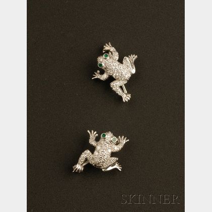 kennethjlane.com Green Enamel Large Frog Pin