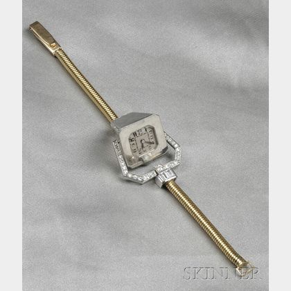 Platinum and Diamond Wristwatch, Van Cleef & Arpels