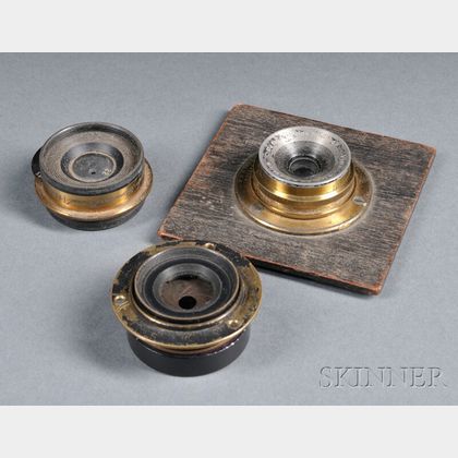 Three Small Brass Lenses