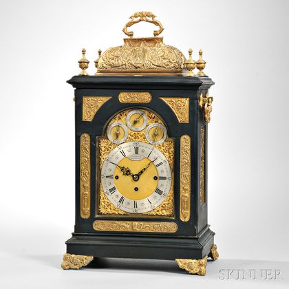 Ebonized Quarter-hour Chiming Bracket Clock