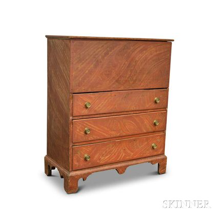 Federal Paint-decorated Three-drawer Blanket Chest