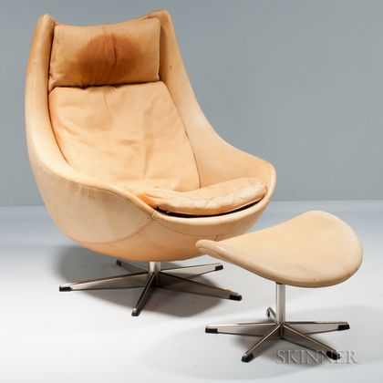 Egg Chair and Footstool 