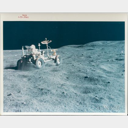 Apollo 16, Lunar Roving Vehicle in the Grand Prix Run, Driven by John Young.