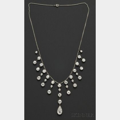 Edwardian Diamond Fringe Necklace