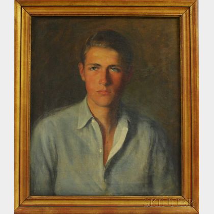 American School, 20th Century Portrait of a Young Man