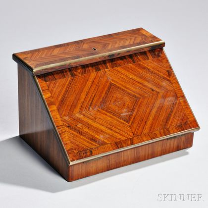 French Satinwood and Gilt-metal Lap Desk