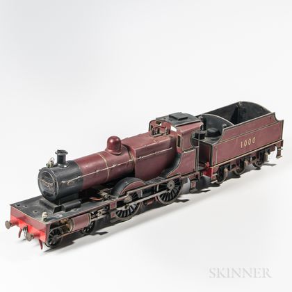 English Stationary 4-4-0 Locomotive and Tender