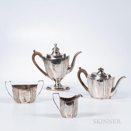 Four-piece George III Sterling Silver Tea and Coffee Service