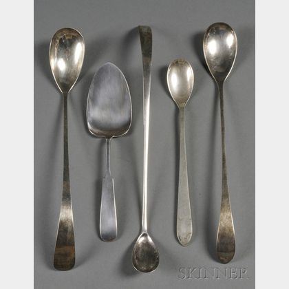Five Arts and Crafts Sterling Flatware Servers