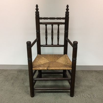 Pilgrim Century-style Turned Maple Great Chair