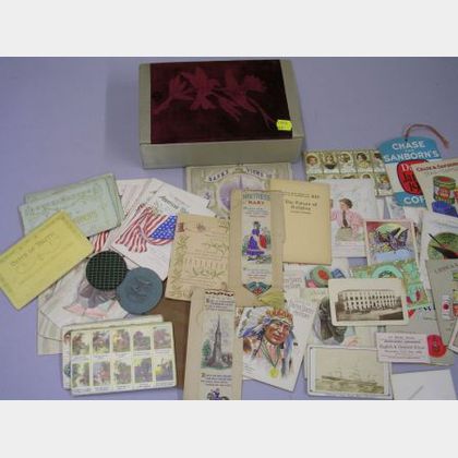 Dresser Box of Paper Ephemera and Collectibles