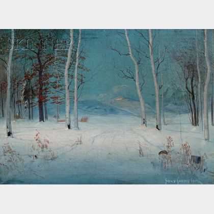 Svend Svendsen (Norwegian/American, 1864-1930) Winter Twilight