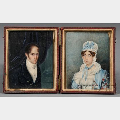 Portrait Miniatures of John Parker Rice and His Wife, Sally Crowninshield Rice