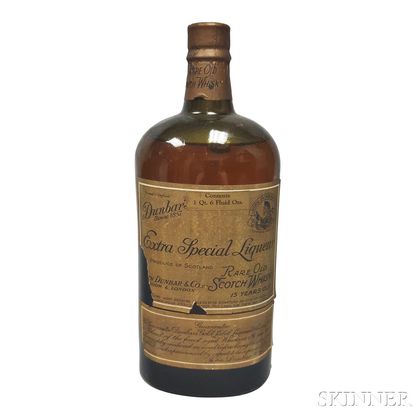 Dunbars Extra Special Liqueur Rare Old Scotch Whisky 15 Years Old, 1 38oz bottle 