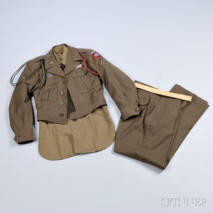 Eisenhower Jacket, Trousers, Shirt, and Other Items Related to Corporal Robert Bossert, 82nd Airborne Division