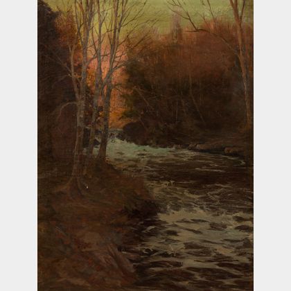 Julian Onderdonk (American, 1882-1922) Woodland Stream in Autumn